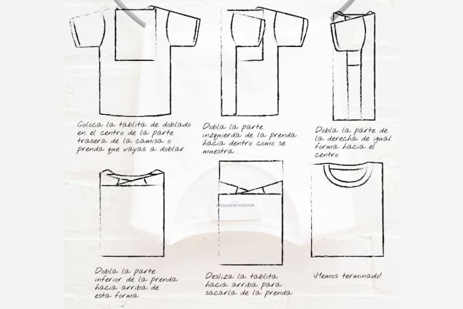 Para ayudarte a conseguir esta forma perfecta, puedes ayudarte con una hoja de papel o una tabla de doblar. Créditos: Organizarme con Estilo.
