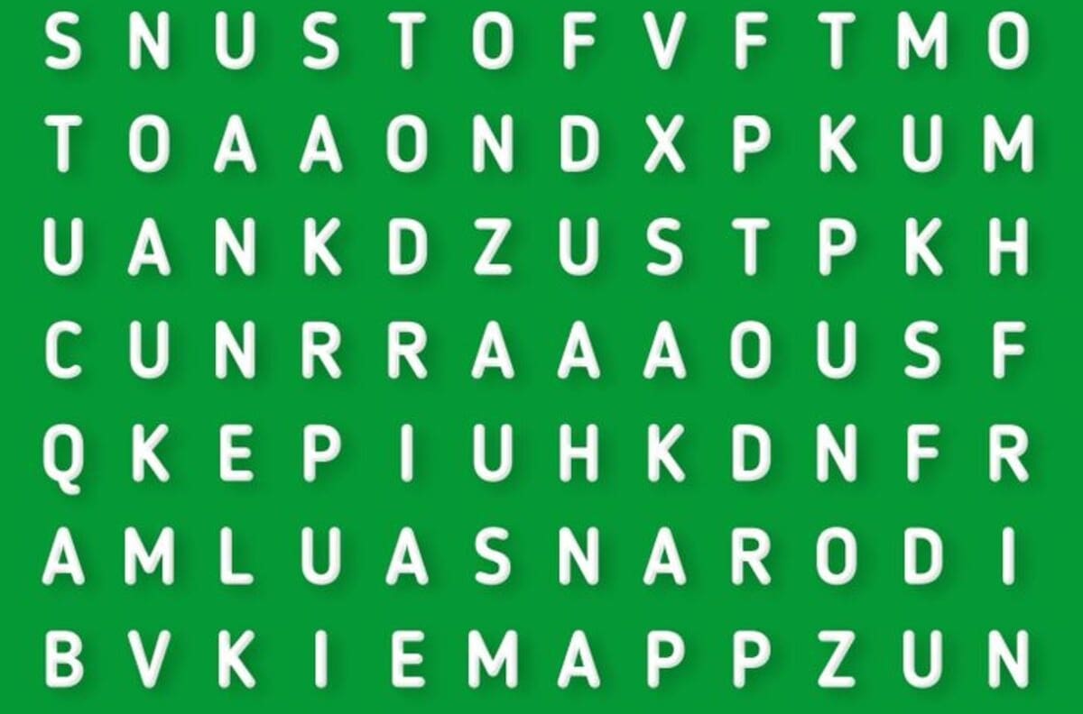 Test Visual: ¿Puedes encontrar la palabra oculta en esta sopa de letras? Tienes solo 20 segundos