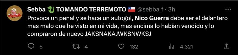 Críticas a Nicolás Guerra.