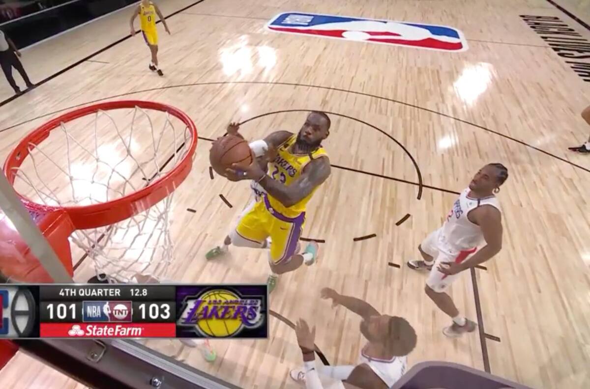 NBA: La canasta de Lebron James en el último segundo para la victoria de Los Lakers