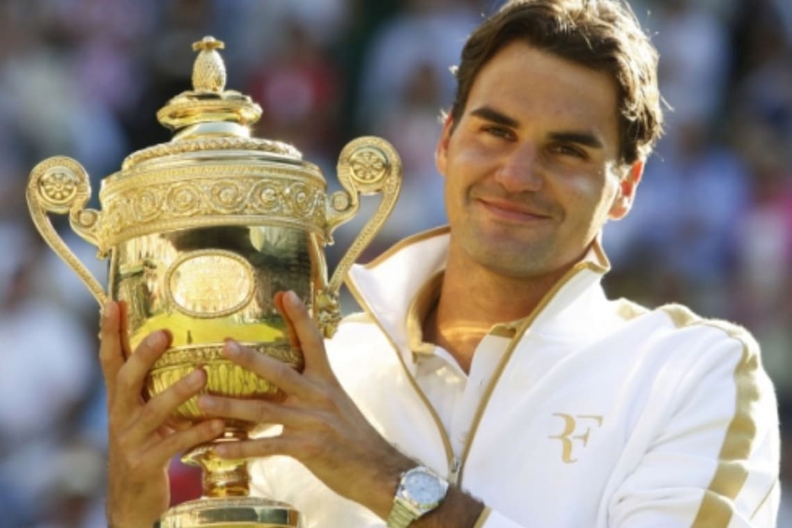 El suizo ganó ocho veces el trofeo de Wimbledon.