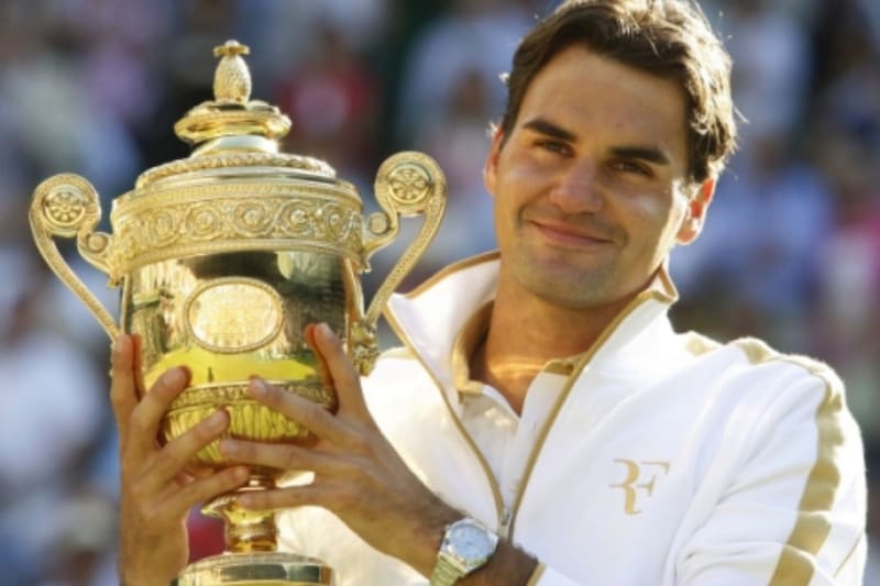 El suizo ganó ocho veces el trofeo de Wimbledon.
