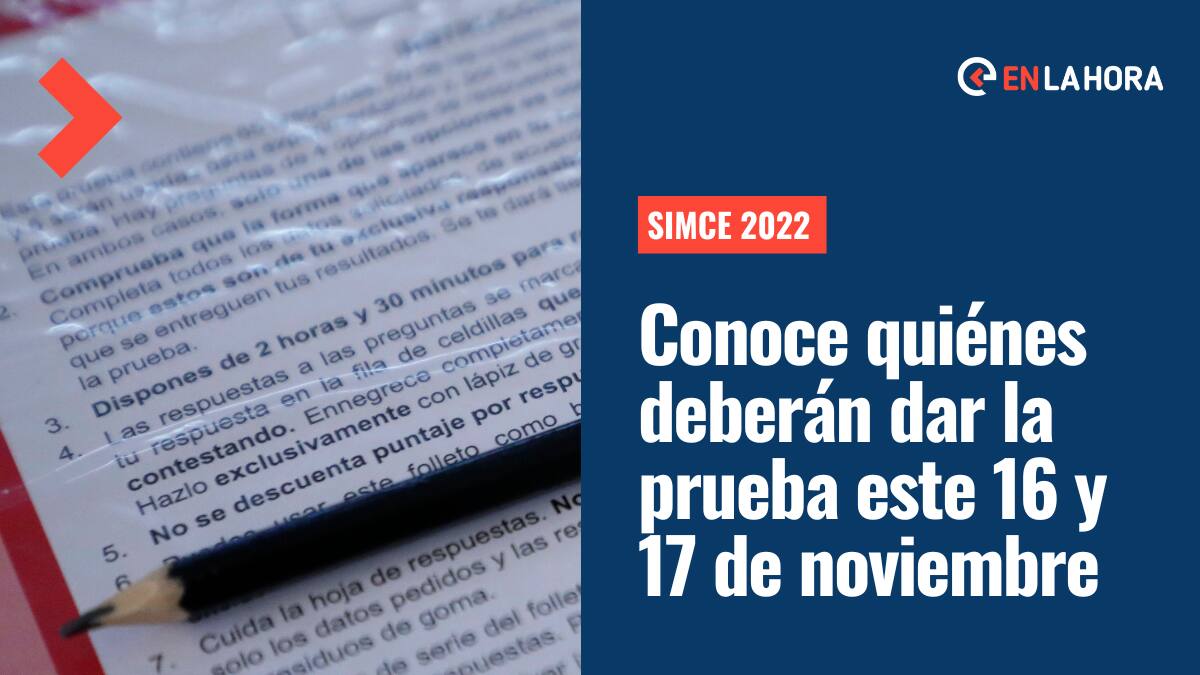 Simce 2022: ¿Quiénes deben rendir la prueba este 16 y 17 de noviembre?