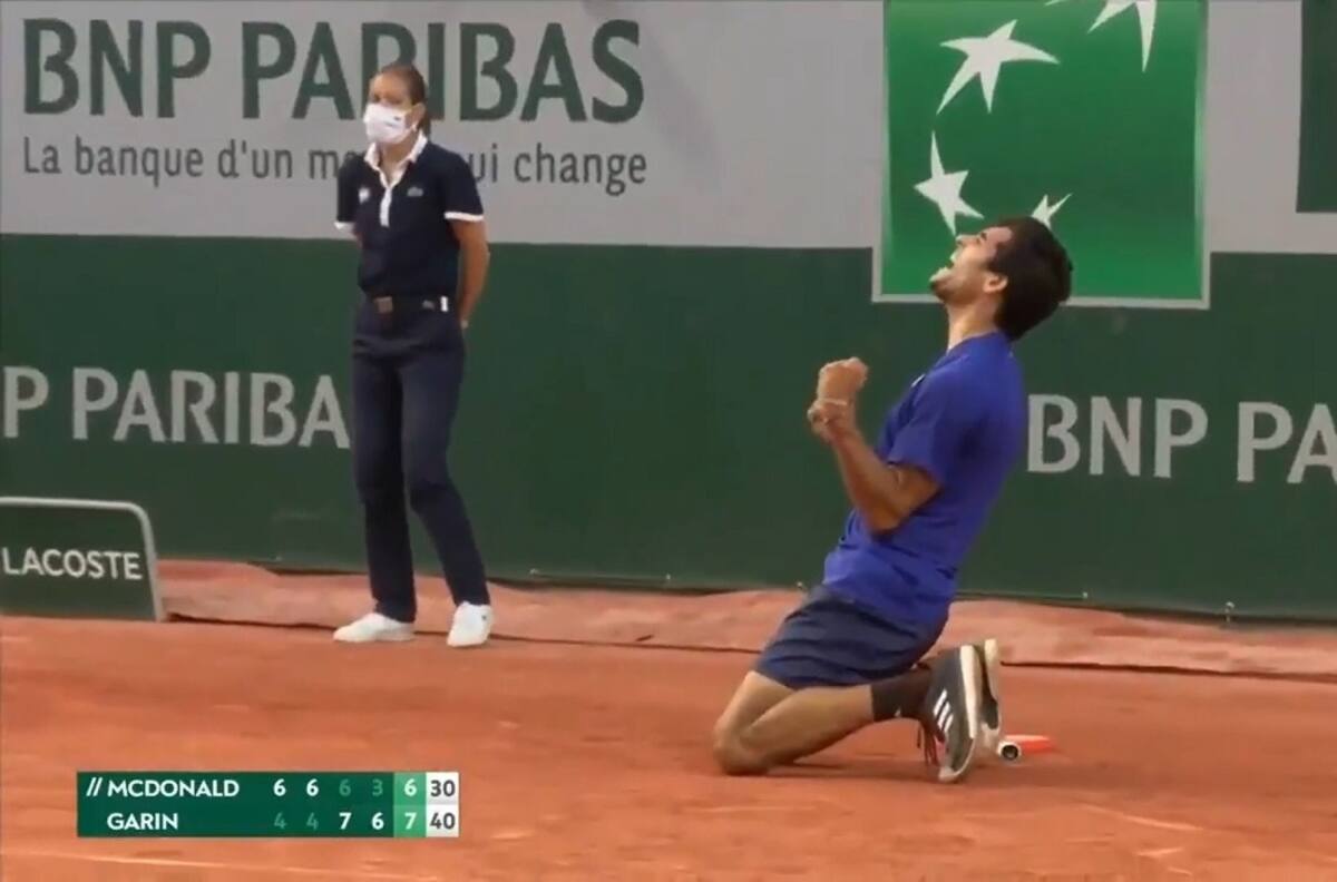 VIDEO: Así fue el punto que le dio el triunfo a Cristian Garín en Roland Garros tras más de 4 horas de juego