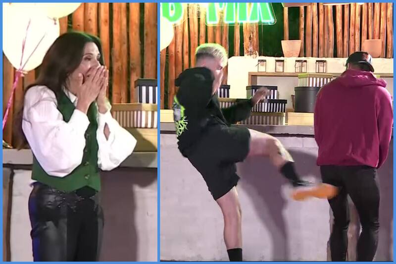 Karla Constant no podía creer la fuerte patada de Max Cabezón a Fabio Agostini en “Tierra Brava”