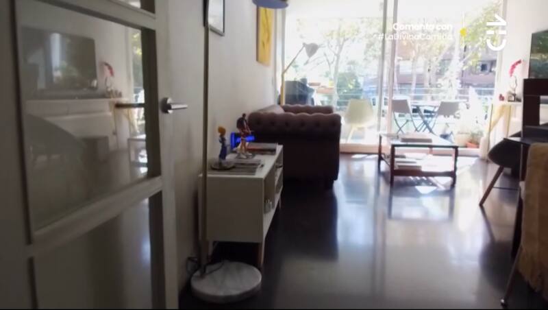 Parte de su living. Créditos: CHV.