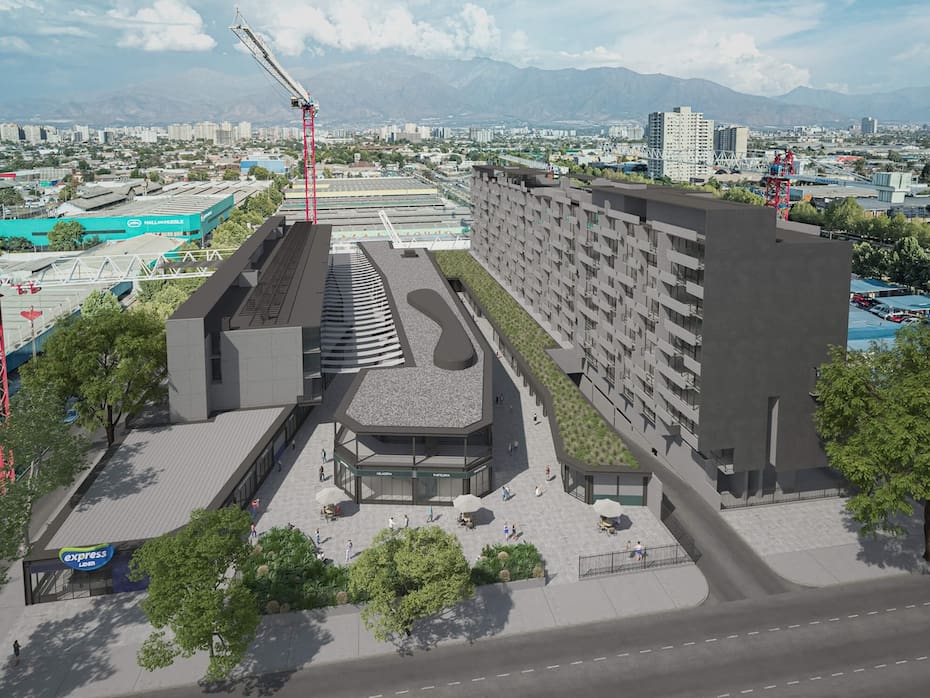 El nuevo centro comercial en pleno corazón de Santiago contempla una inversión de 100 millones de dólares. Foto: EDR Inmoboliaria.