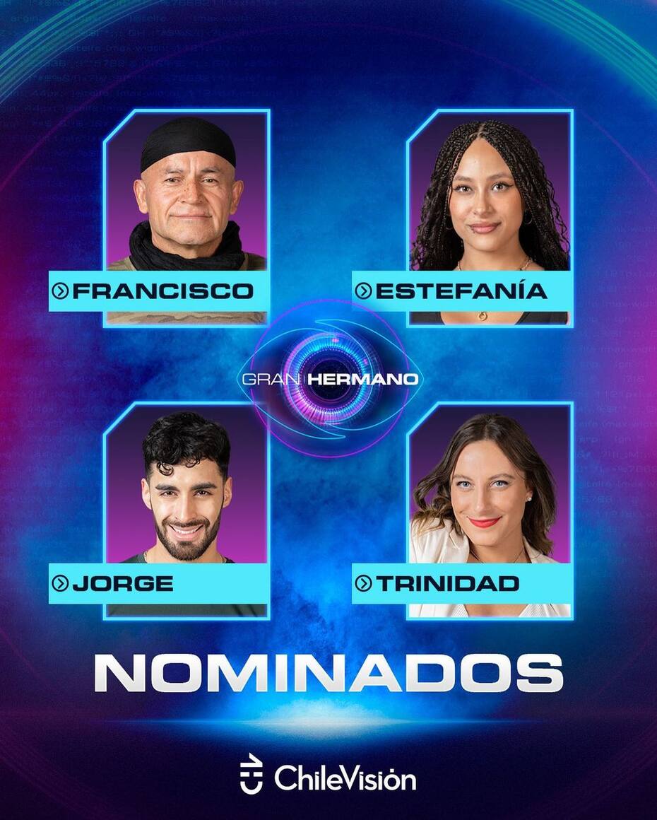 Francisco, Jorge, Estefanía y Trinidad nominados en "Gran Hermano" Chile.
