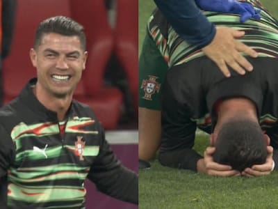 No pudo aguantar: la emoción de Cristiano Ronaldo tras ganar con Portugal la Nations League