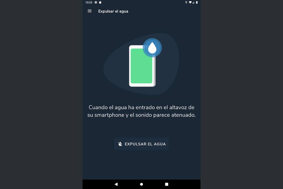 Tendrás que oprimir "Expulsar el agua".