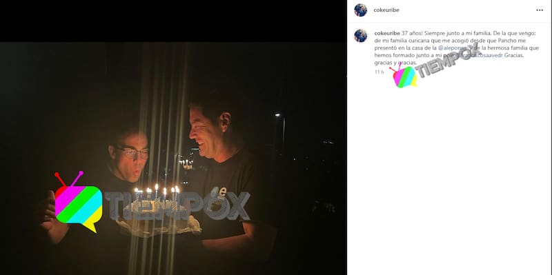 Jorge Uribe celebró 37 años de edad junto a su esposo, Pancho Saavedra