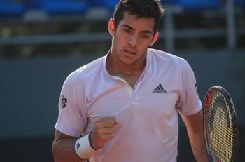 ¡Con un ace! Garín abrochó el primer set ante Mager con este puntazo