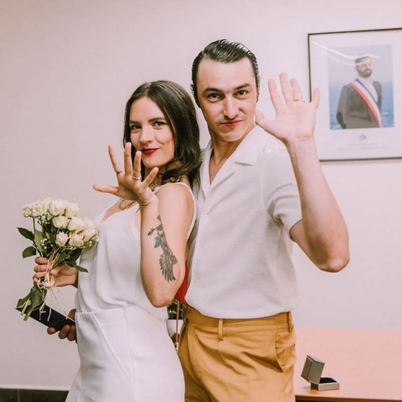 Fotos del matrimonio entre Camila Vallejo y Abel Zicavo. Créditos: @camilantoniamaranta - @valpalavecino