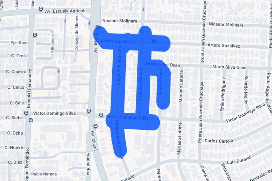 Sector afectado por el corte de luz.