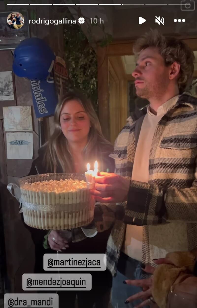 Amanda Martínez y Joaquín Méndez en su cumpleaños / Créditos: Instagram