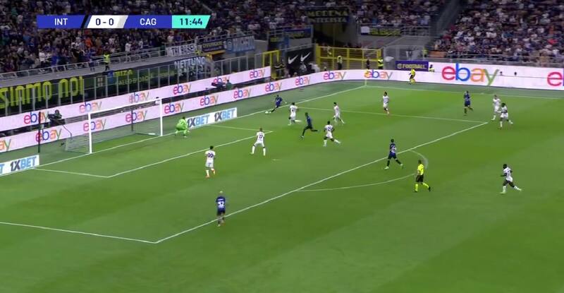 Dio una asistencia contra el Cagliari.