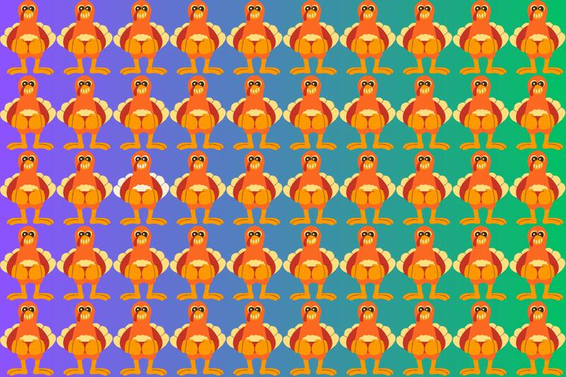 Intenta encontrar a los pavos diferentes en este test visual.