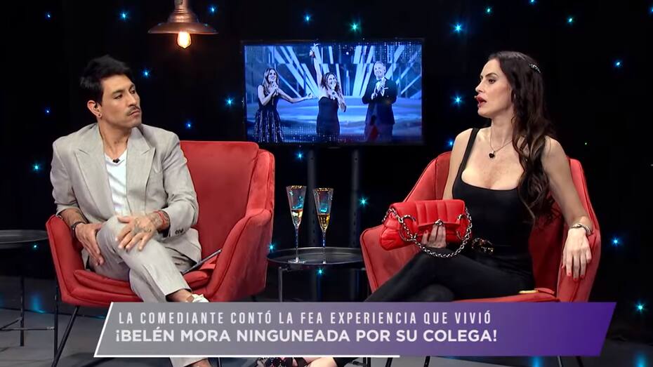 Adriana Barrientos hablando sobre Belén Mora en Zona de Estrellas.