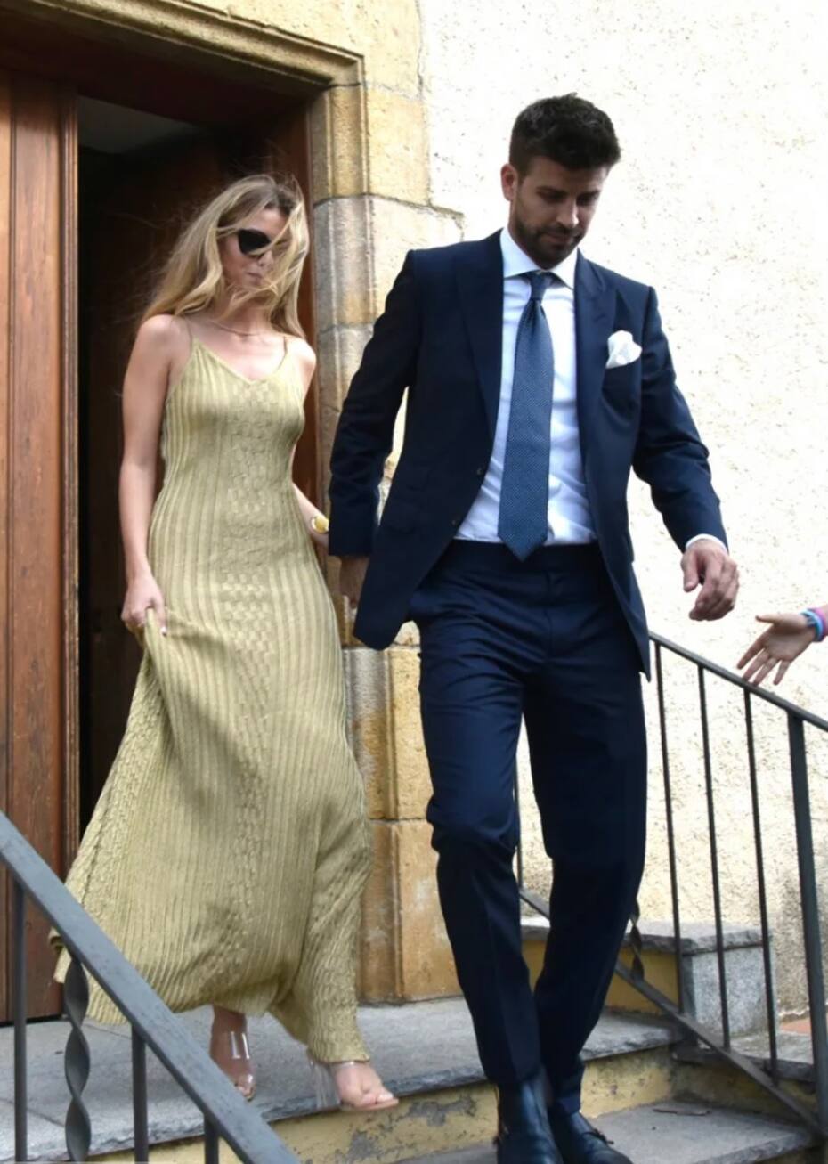 La pareja así lució en la boda de Marc Piqué
