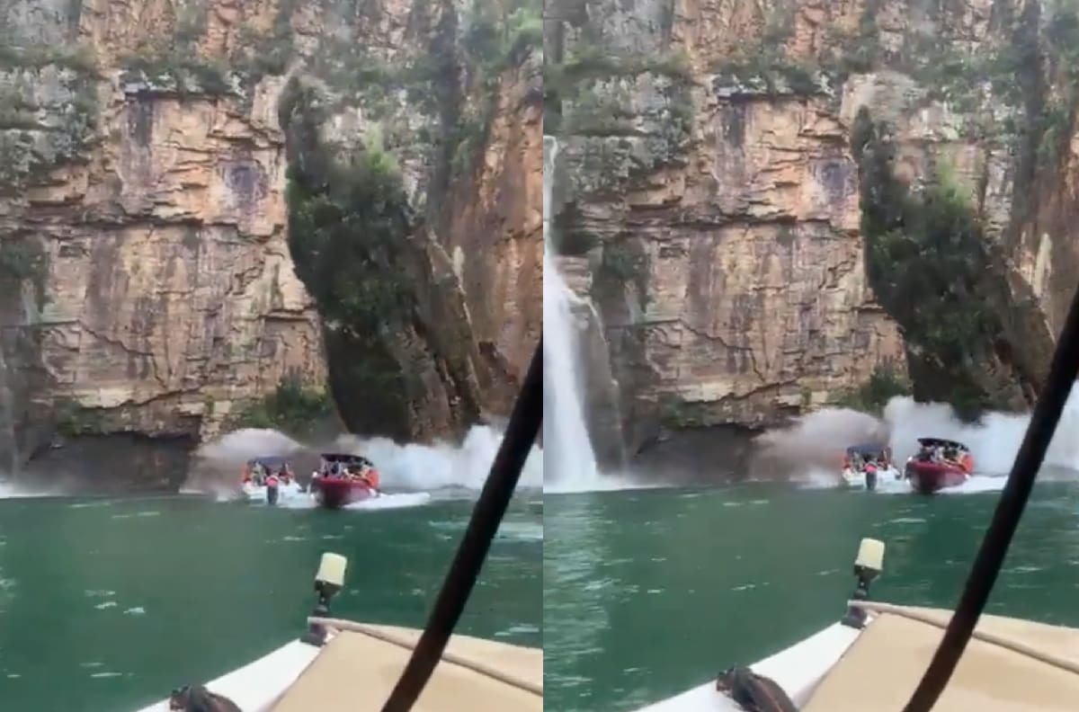 VIDEO | Tragedia en Brasil: Montaña impactó de lleno en lanchas de turistas