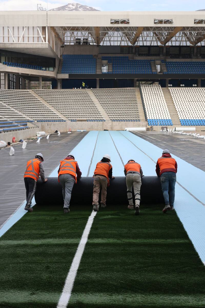 El nuevo pasto del Claro Arena