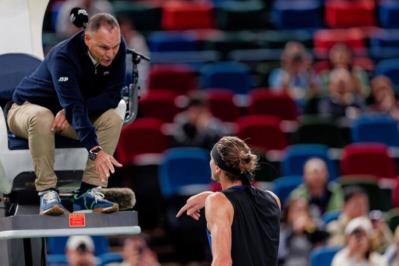 estalló contra el juez de silla en el partido ante Roman Safiullin por el Masters 1000 de Shanghai. (Foto: EFE)
