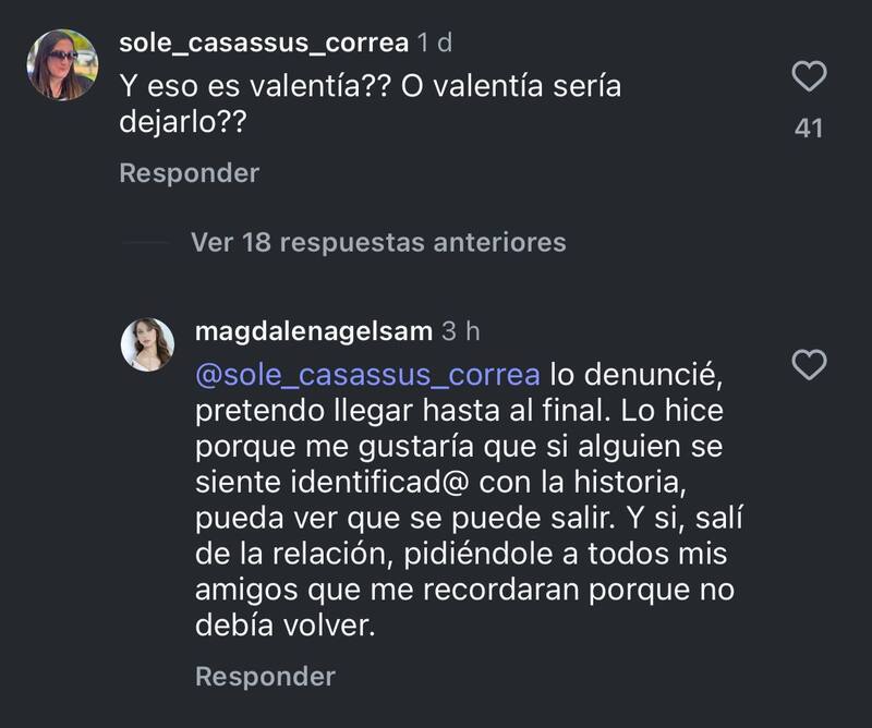 La actriz respondió por redes sociales.