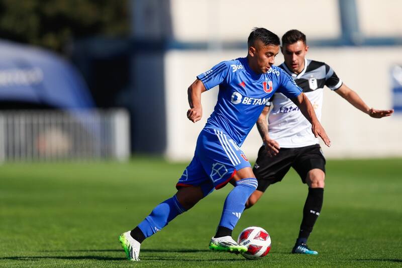 Nicolás Guerra en el duelo amistoso de la U con Santiago Morning. Foto: @udechile.