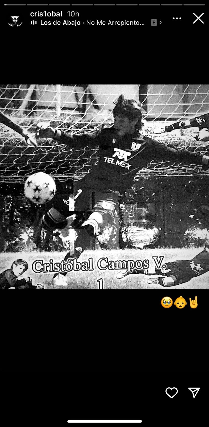 El mensaje de Cristóbal Campos en sus redes sociales