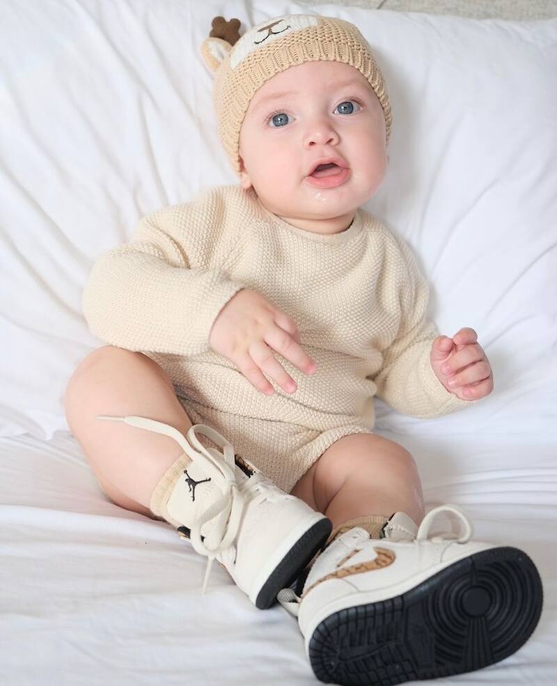 La primera foto que compartieron Nadia Ferreira y Marc Anthony de su bebé, Marquito.