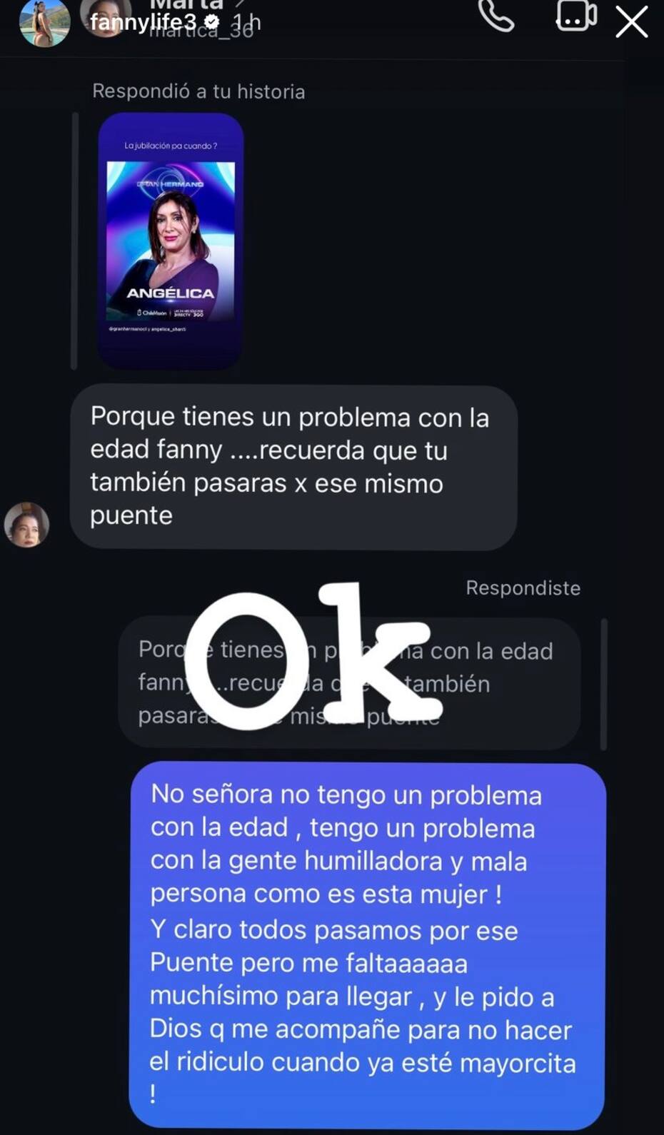 Fanny Cuevas arremetió contra Angélica Sepúlveda.