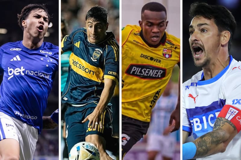 . Grupo D, conformado por Boca Juniors, Cruzeiro, Barcelona y la Universidad Católica. Fotos: Instagram oficiales y Agencia Aton.