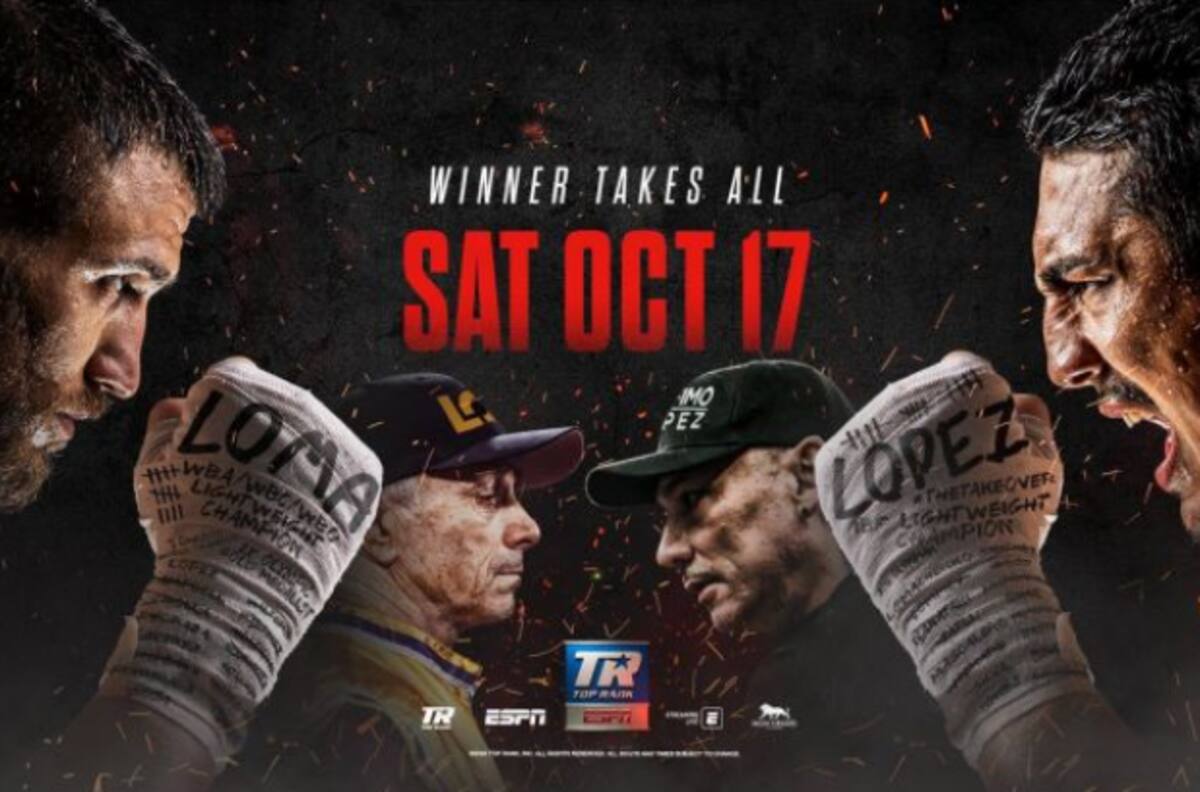 Lomachenko vs. López: Hora y dónde ver el combate por el título mundial de peso ligero