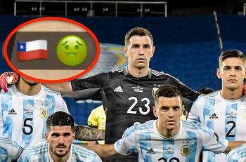 Calienta el partido con La Roja: "Dibu" Martínez publica polémico mensaje en su llegada a Calama