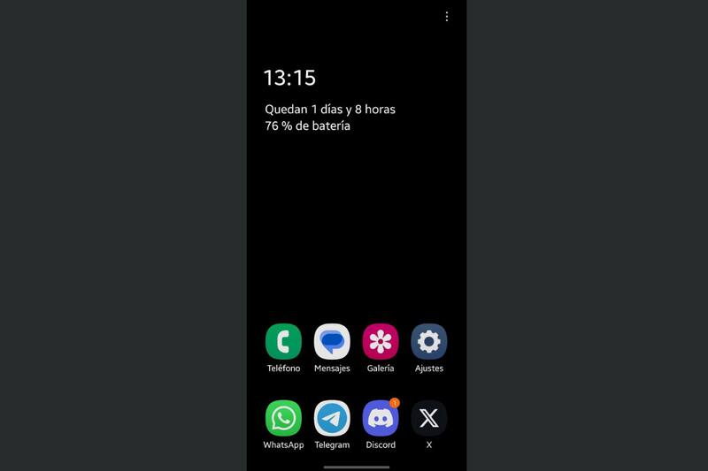 Para salir de este modo, solo deberás presionar los tres puntos de arriba.