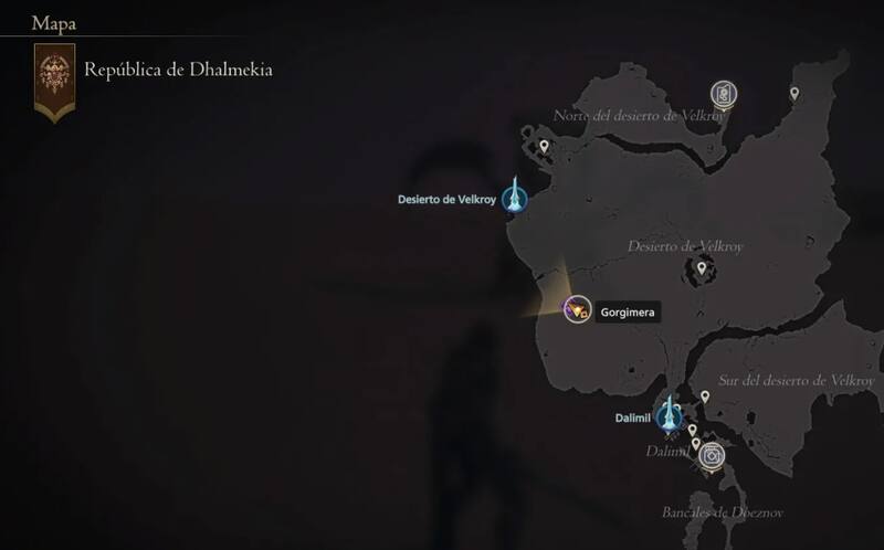 Ubicación Gorgimera. Créditos: Square Enix.