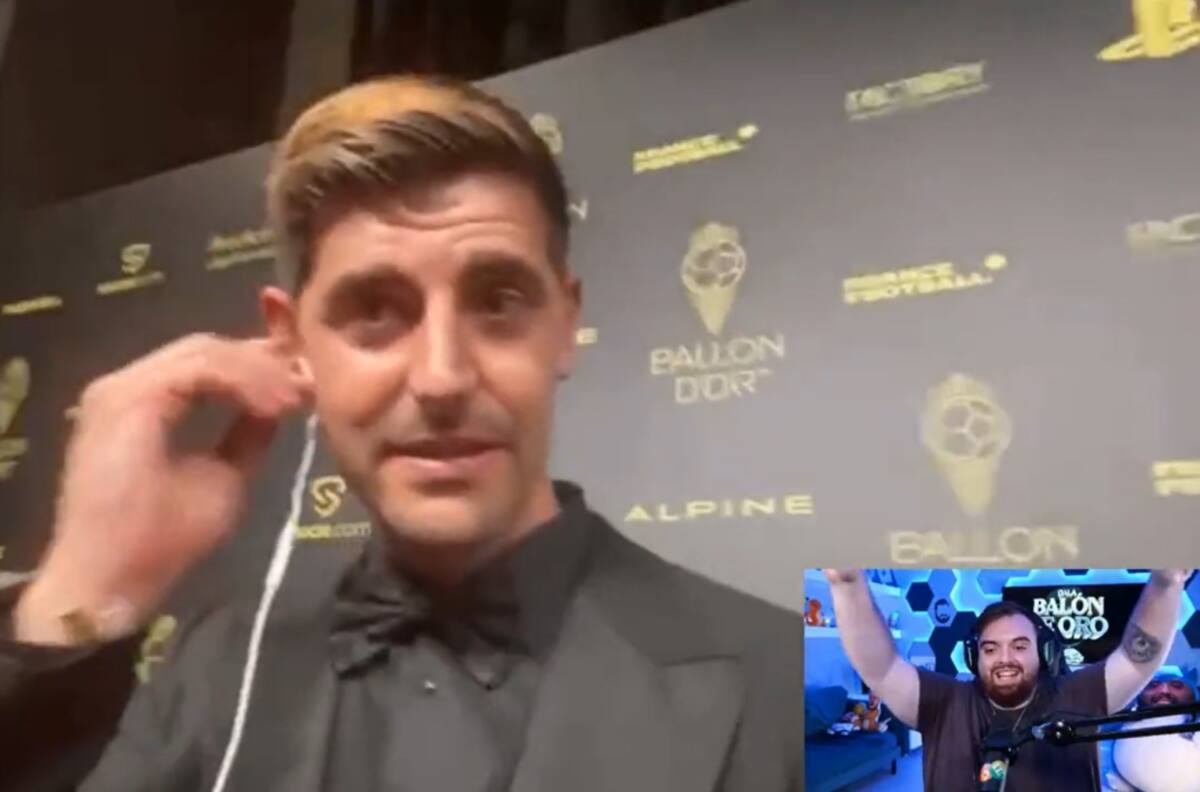 VIDEO | "¿Cómo estás mi gordita?": el cómico saludo de Thibaut Courtois a Ibai Llanos tras ser el mejor arquero del mundo