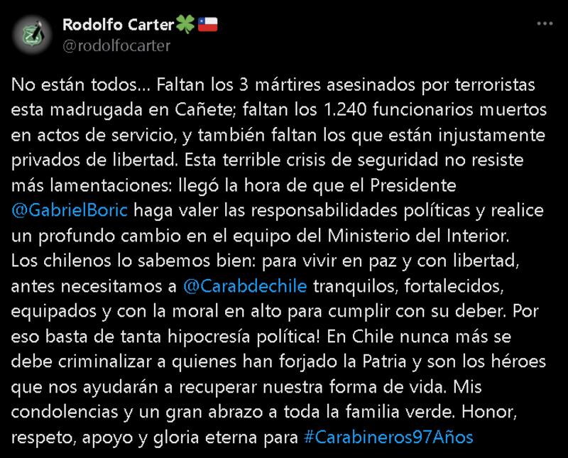 El mensaje del Alcalde de La Florida.