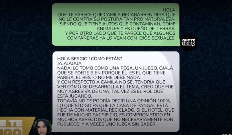 Melina Noto habló del coqueteo de Pangal Andrade y Gala Caldirola.