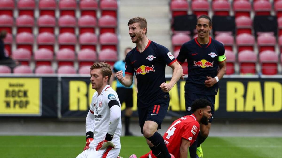 Timo Wermer lideró la brutal goleada del Leipzig al Mainz 05