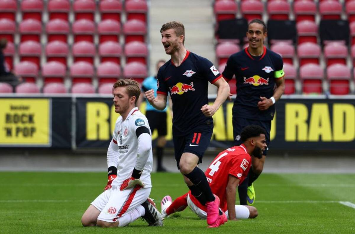 Timo Wermer lideró la brutal goleada del Leipzig al Mainz 05