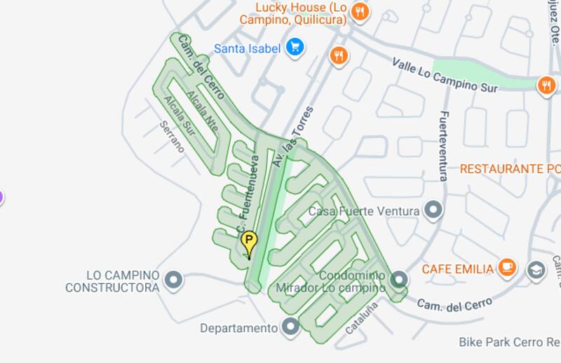 Estas calles tendrán corte de suministro a partir de las 15:00 horas de este jueves. Créditos: Aguas Andinas.