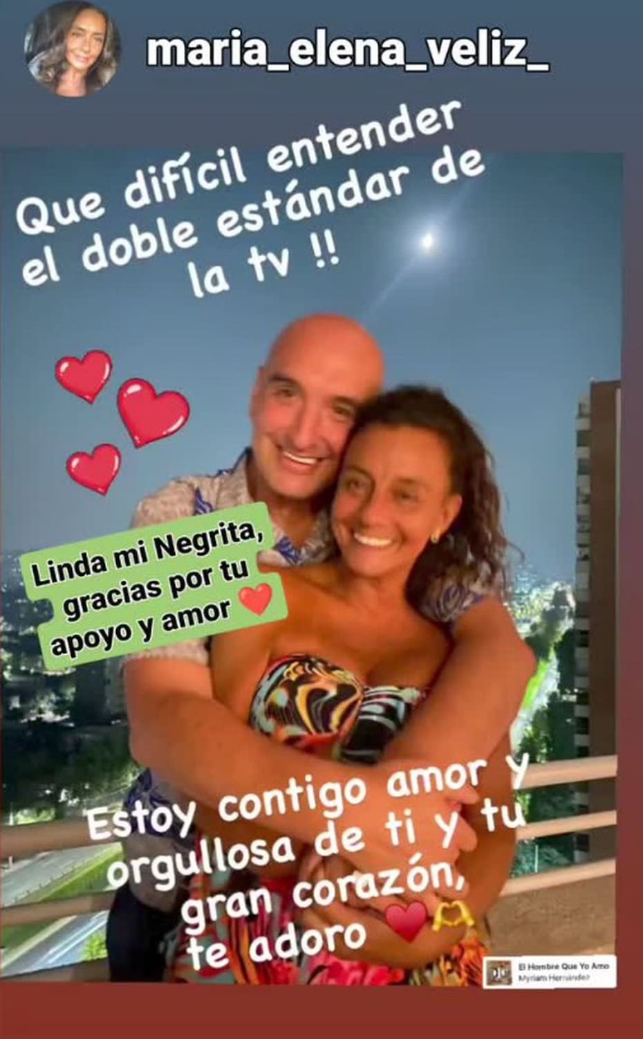 La defensa hecha por la pareja del "Kiwi". Captura: Instagram