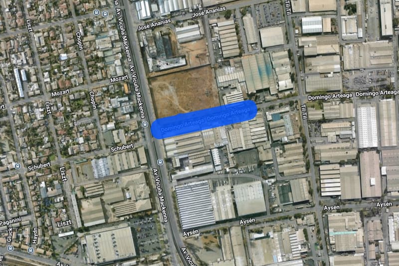 Sector afectado por el corte de luz.