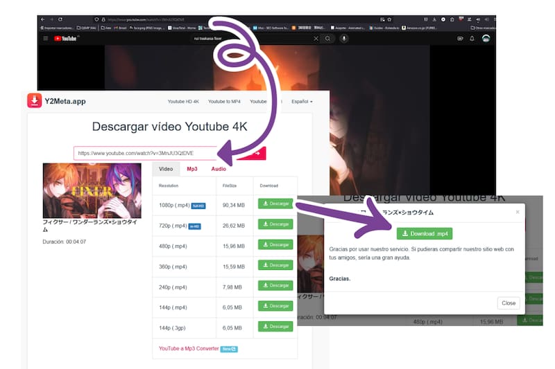 Sigue estos pasos para descargar tu video.
