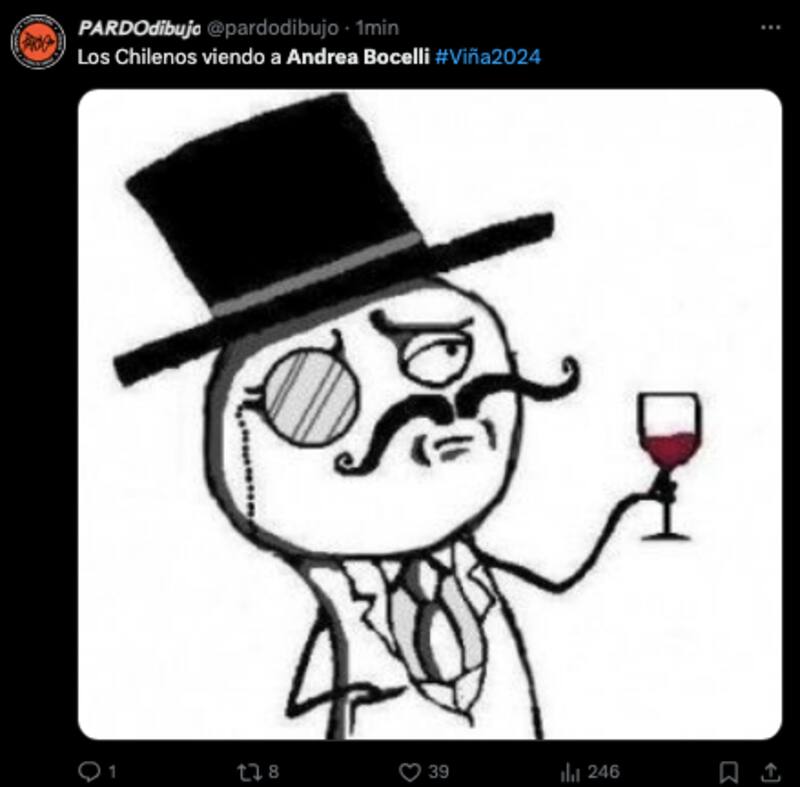 Reacciones por la presentación de Andrea Bocelli.