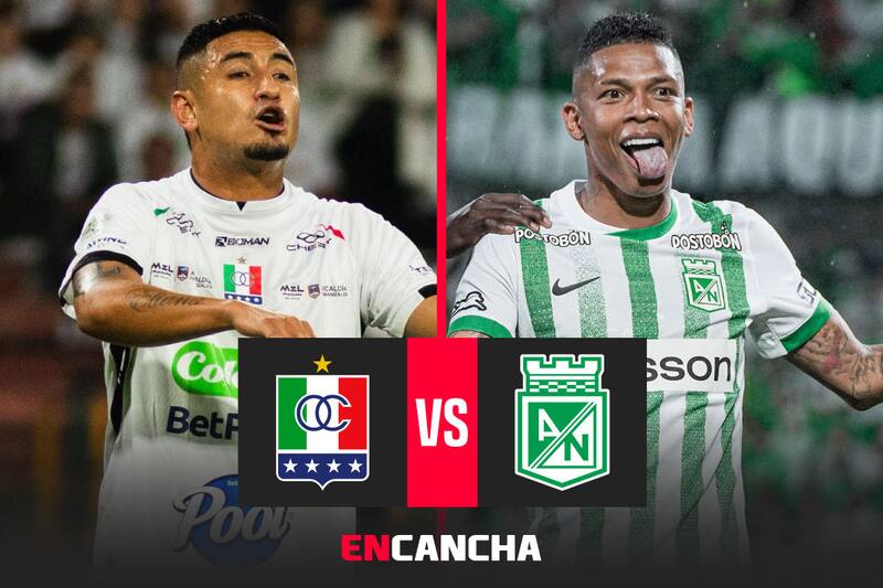 por la Liga Colombiana. Foto: RRSS Once Caldas y Atlético Nacional.