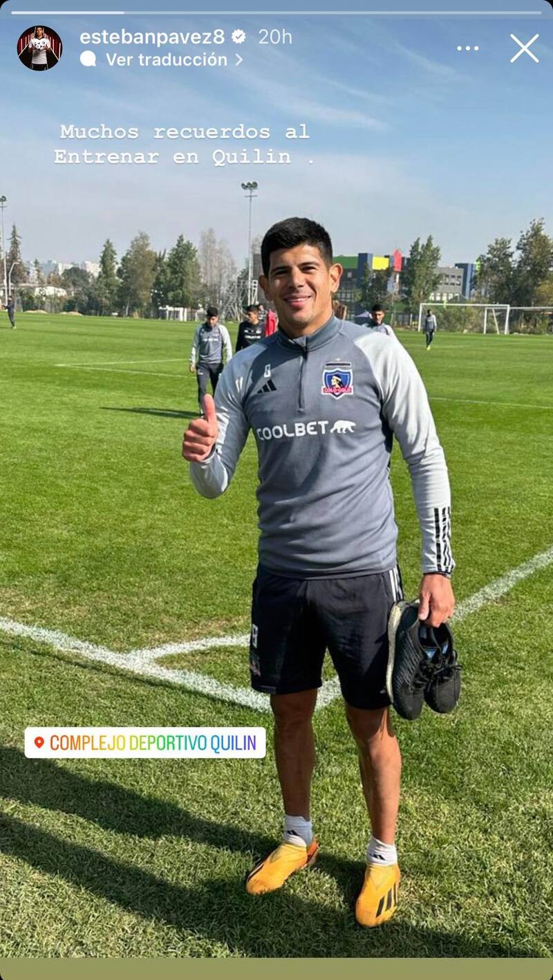 Captura de la historia de Instagram de Esteban Pavez en Quilín.