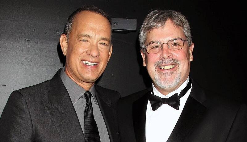 Tom Hanks junto al capitán Richard Phillips, protagonista del secuestro en la vida real.