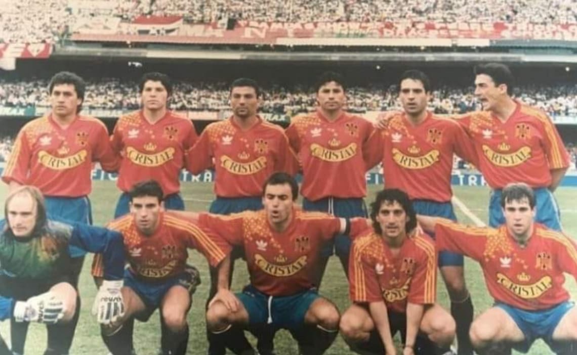Arriba: Claudio Figueroa, Pablo Galdames, Sergio Rivero, Ricardo Rojas, Juan Carlos González y Mario Lucca. Abajo: Gerardo Rabajda, José Luis Sánchez, José Luis Sierra, Mario Salas y Rodrigo Ruiz.